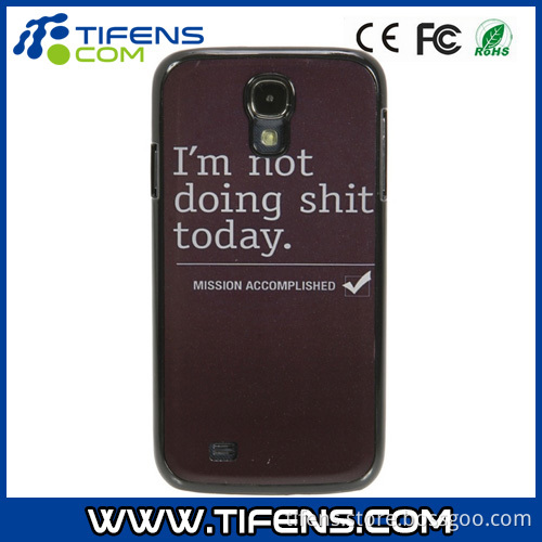 Phone Case with Gray on Black Letter Pattern for Samsung S4/I9500